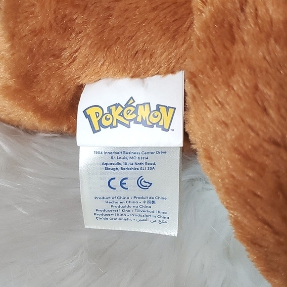 2017 Pokémon Build-a-Bear Eevee Large Plush Stuffed Animal Toy 19" Collectible - Picture 11 of 17